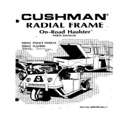 Cushman 898434, 893435, 893436 On-Road Haulster Parts Manual 826160