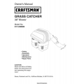 Sears Craftsman 917.248900 38" Mower Grass Bagger Owner's Manual