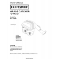 Sears Craftsman 917.248911 42" Mower Grass Catcher Owner's Manual