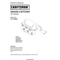 Sears Craftsman 917.248920 42" Mower Grass Catcher Owner's Manual