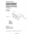 Sears Craftsman 917.248921 42" Mower Grass Catcher Owner's Manual