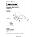 Sears Craftsman 917.248951 48" Mower Grass Catcher Owner's Manual