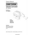 Sears Craftsman 917.248970 42" Mower Grass Catcher Owner's Manual