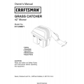 Sears Craftsman 917.248971 42" Mower Grass Catcher Owner's Manual