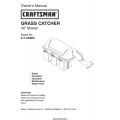 Sears Craftsman 917.248981 42" Mower Grass Catcher Owner's Manual