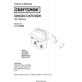 Sears Craftsman 917.249030 46" Mower Grass Catcher Owner's Manual
