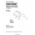 Sears Craftsman 917.249050 46" Mower Grass Catcher Owner's Manual