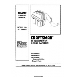 Sears Craftsman 917.249121 38" Mower Grass Catcher Owner's Manual