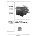 Sears Craftsman 917.249391 38" Mower Grass Catcher Owner's Manual