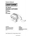 Sears Craftsman 917.249483 38" Mower Grass Catcher Owner's Manual
