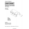 Sears Craftsman 917.249662 46" Mower Grass Catcher Owner's Manual