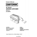 Sears Craftsman 917.249740 46" Mower Grass Catcher Owner's Manual