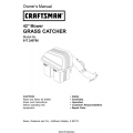 Sears Craftsman 917.249790 42" Mower Grass Catcher Owner's Manual
