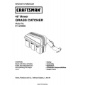 Sears Craftsman 917.249850 48" Mower Grass Catcher Owner's Manual