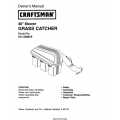 Sears Craftsman 917.249870 48" Mower Grass Catcher Owner's Manual