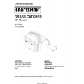 Sears Craftsman 917.249980 38" Mower Grass Catcher Owner's Manual