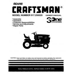 917.250520 19.5 HP Owner's Manual Sears Craftsman