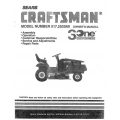 917.252560 19 HP Owner's Manual Lawn Tractor Craftsman