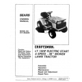 Sears Craftsman 917.254220 LT 10 HP Electric Start 4 Speed - 36" Owner's Manual