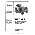 Sears Craftsman 917.254622 LT 12 HP Electric Start 5 Speed - 38" Mower Lawn Tractor Owner's Manual