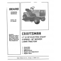 Sears Craftsman 917.254630 LT 12 HP Electric Start 4 Speed - 38" Mower Lawn Tractor Owner's Manual