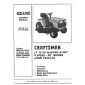 917.254640 LT 12 HP Electric Start 6 Speed - 38" Mower Lawn Tractor Owner's Manual Sears Craftsman