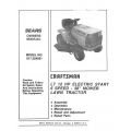 917.254661 LT 12 HP Electric Start 6 Speed - 38" Mower Lawn Tractor Owner's Manual Sears Craftsman