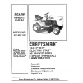 917.255160 12.0 HP OHV Electric Start 38" Mower Deck 5 Speed Transaxle Lawn Tractor Owner's Manual Sears Craftsman