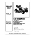917.255430 12.5 HP IC Electric Start 42" Mower 6 Speed Transaxle Lawn Tractor Owner's Manual Sears Craftsman