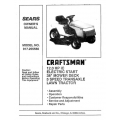 917.255560 12.0 HP IC Electric Start 38" Mower Deck 5 Speed Transaxle Lawn Tractor Owner's Manual Sears Craftsman