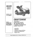 917.255561 12.0 HP IC Electric Start 38" Mower Deck 5 Speed Transaxle Lawn Tractor Owner's Manual Sears Craftsman