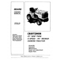 917.255917 GT 18 HP Twin 6 Speed - 44" Mower Owner's Manual Garden Tractor Sears Craftsman