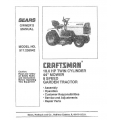 917.255942 18.0 HP Twin Cylinder 44" Mower 6 Speed Garden Tractor Owner's Manual Sears Craftsman