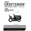 917.255981 18.0 HP Owner's Manual Garden Tractor Sears Craftsman