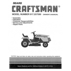917.257590 15.0 HP Owner's Manual Sears Craftsman