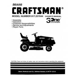 917.257644 15.0 HP Owner's Manual Sears Craftsman
