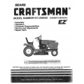 Sears Craftsman 917.259542 15.5 HP Tractor Owner's Manual