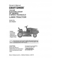Sears Craftsman 917.270412 13.5 HP Electric Start 42" Mower 6 Speed Transaxle Lawn Tractor Owners Manual