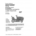 Sears Craftsman 917.270621 15.5 HP Electric Start 42" Mower Hydrostatic (Automatic) Lawn Tractor Owners Manual
