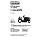 917.270730 17 HP Electric Start 42" Mower 6 Speed Transaxle Lawn Tractor Owner's Manual Sears Craftsman