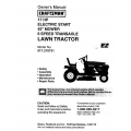 917.270731 17 HP Electric Start 42" Mower 6 Speed Transaxle Lawn Tractor Owner's Manual Sears Craftsman