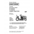 917.270742 17.0 HP Electric Start 42" Mower Automatic Lawn Tractor Owner's Manual Sears Craftsman