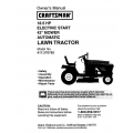 917.270762 18.5 HP Electric Start 42" Mower Automatic Owner's Manual Lawn Tractor Sears Craftsman