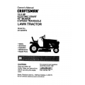 917.270773 19.0 HP Electric Start 42" Mower 6 Speed Transaxle Owner's Manual Lawn Tractor Craftsman