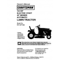917.271142 16.5 HP Electric Start 42" Mower Automatic Lawn Tractor Owner's Manual Sears Craftsman