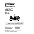 Sears Craftsman 917.271554 15.5 HP 42" Mower Electric Start 6 Speed Transaxle Lawn Tractor Owner's Manual