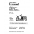 Sears Craftsman 917.271631 16.5 HP Electric Start 42" Mower 6 Speed Transaxle Lawn Tractor Owner's Manual