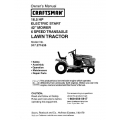 Sears Craftsman 917.271635 16.5 HP Electric Start 42" Mower 6 Speed Transaxle Lawn Tractor Owner's Manual