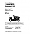 Sears Craftsman 917.271652 17 HP 42" Mower Electric Start 6 Speed Transaxle Lawn Tractor Owner's Manual