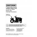 Sears Craftsman 917.271661 17.0 HP 42" Mower Electric Start Automatic Transmission Lawn Tractor Owner's Manual